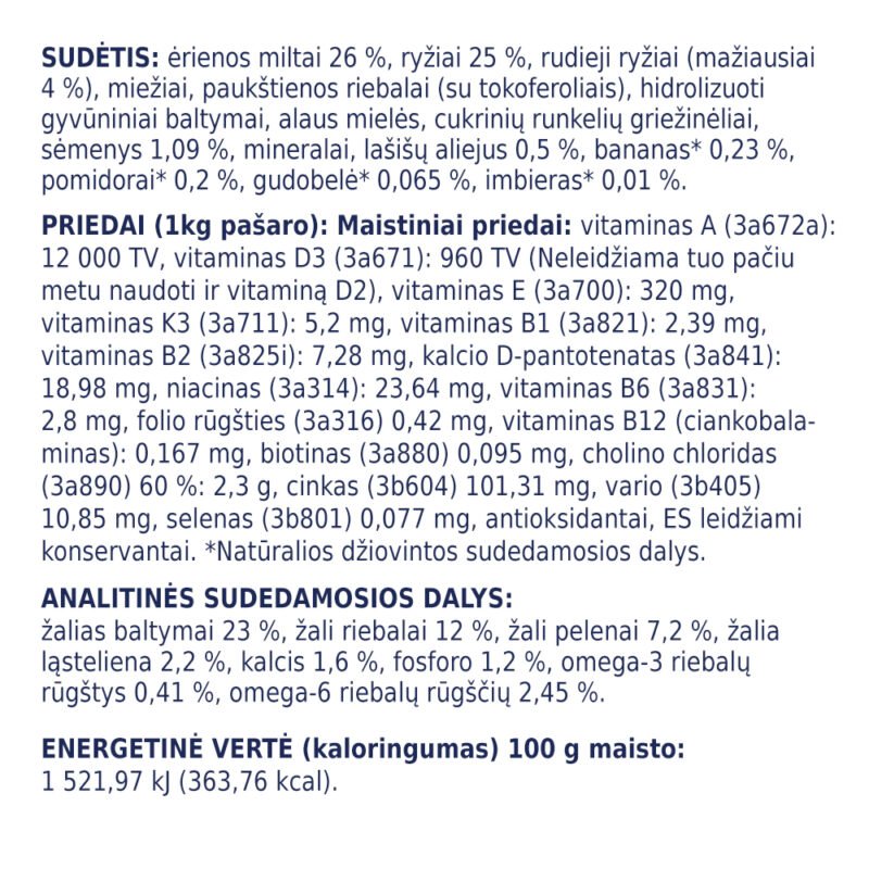 Premium visavertis pašaras suaugusiems mažos veislės šunims "Ėriena ir ryžiai"