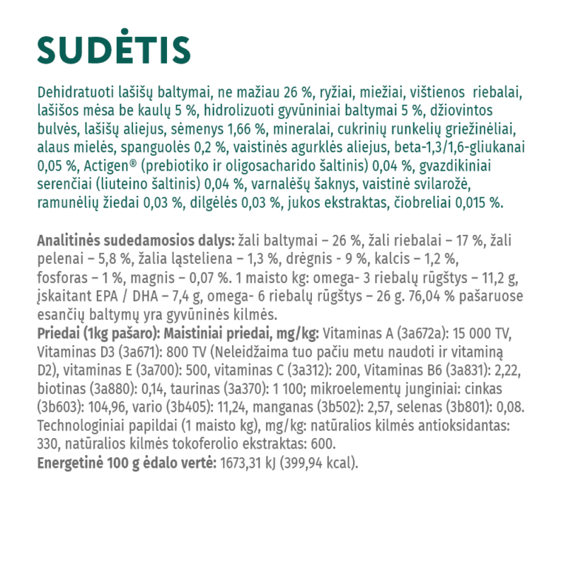 Visavertis hipoalerginis pašaras suaugusiems vidutinių ir didelių veislių šunims su lašiša